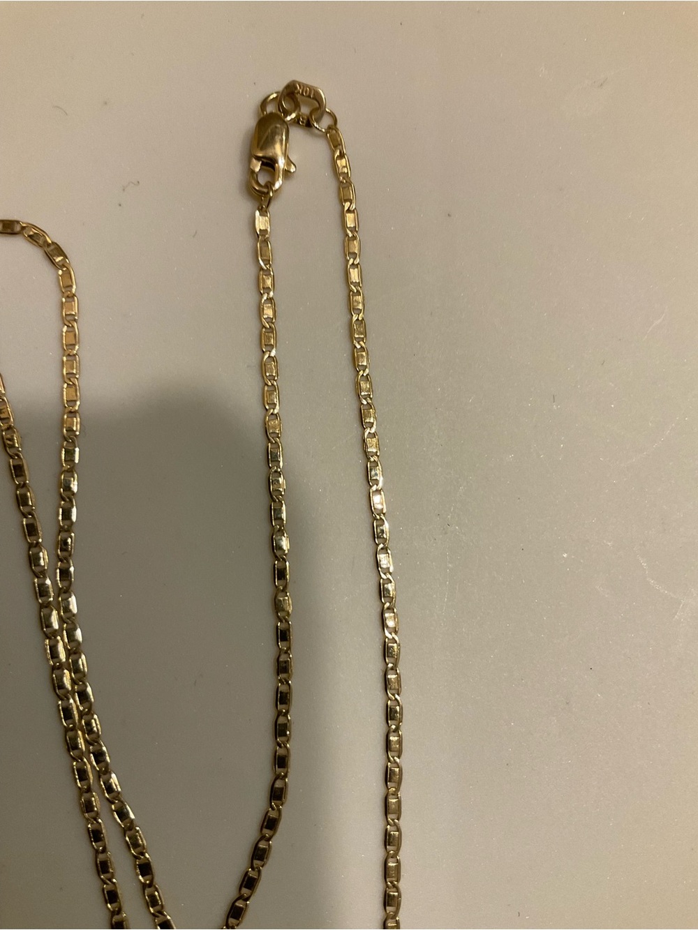 10K Yellow Gold Fine Link Chain Necklace Lobster Clasp